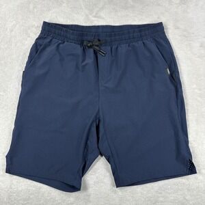UNRL Stride Collection Shorts Mens Large Blue Athletic Performance Zipper Pocket